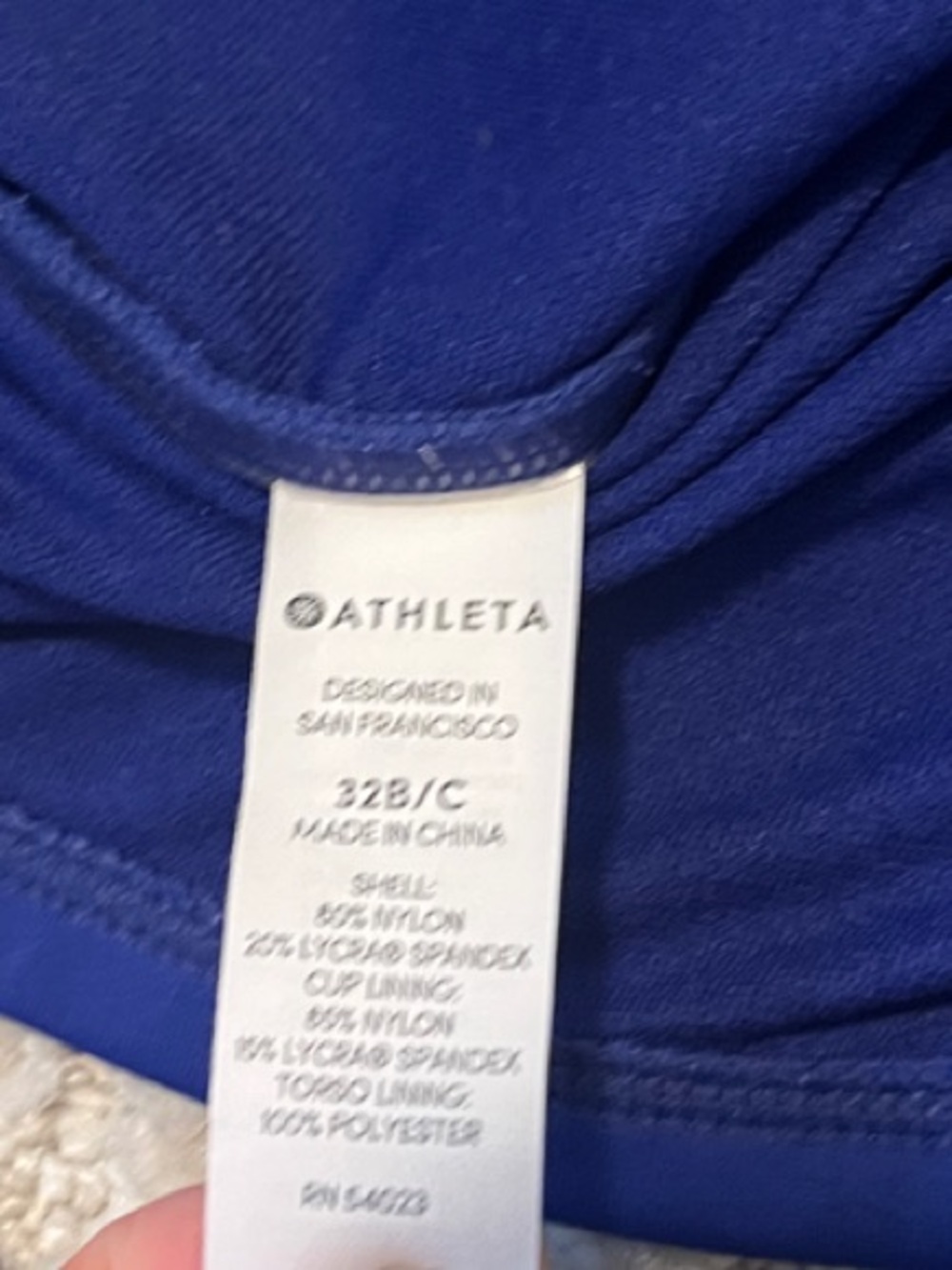 Blue Athleta Tankini Top 32 B/C - Picture 3 of 7